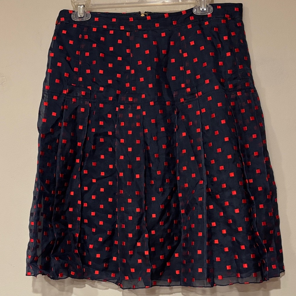 Tory Burch pleated drop waist skirt size 8
